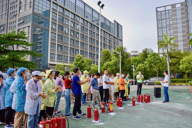 溢洋组织开展消防应急预案演练,提高应急处置能力