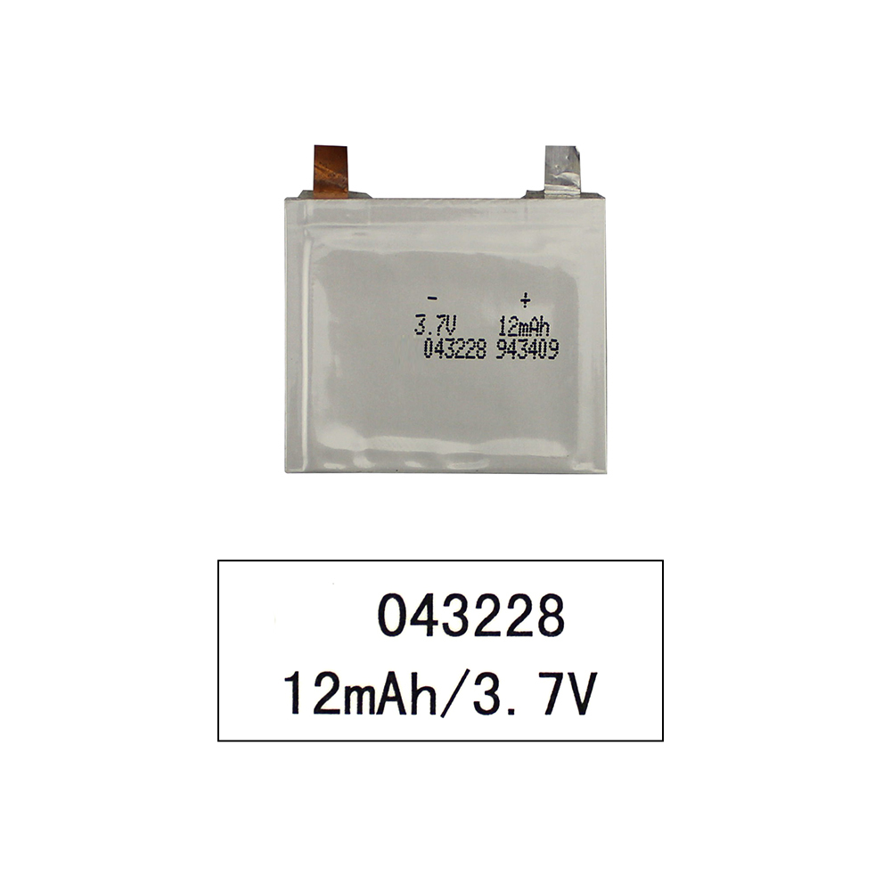 信用卡电池(043228)3.7V 12mAh