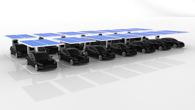 可移动式太阳能充电停车位
